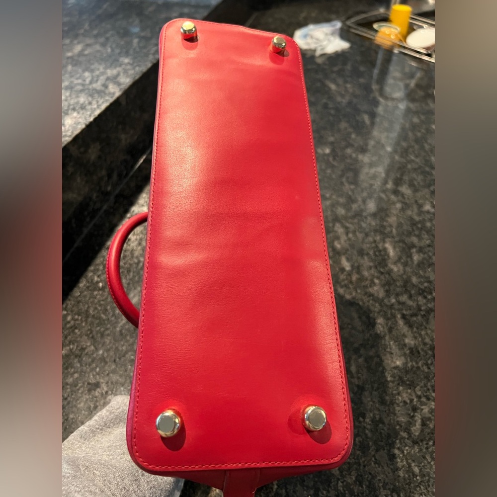 Coach Signature Sierra Brown and Red Satchel - Picture 7 of 12
